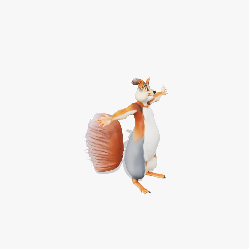 Friendly Squirrel Character model pack